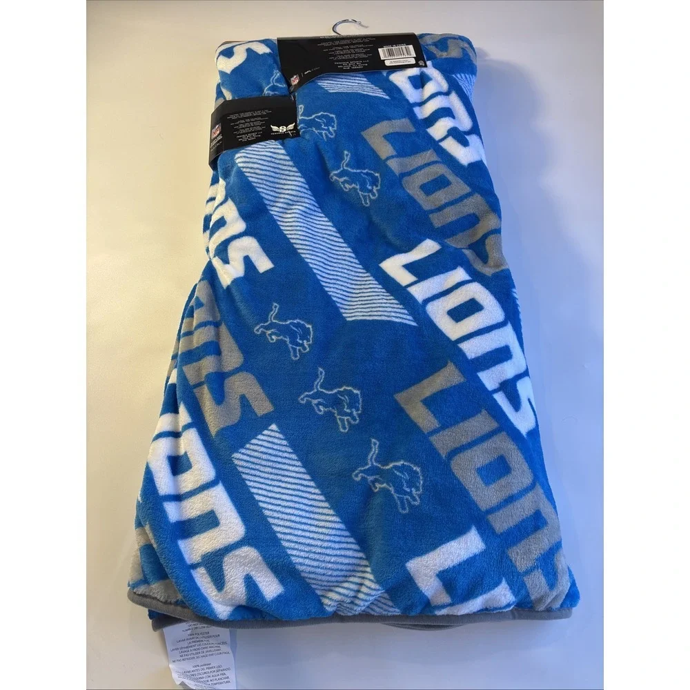 Detroit‎ Lions NFL Team Licensed Oversized Plush Throw 66*95 Inches Fleece